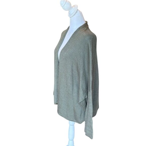Peruvian Connection Pima Cotton Cardigan Sweater Olive Green Gray Woman Large XL - Picture 4 of 9